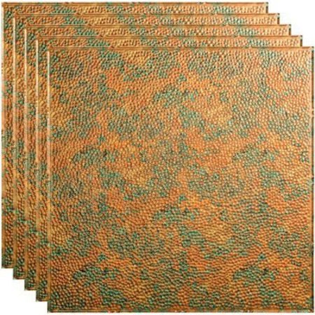ACOUSTIC CEILING PRODUCTS Fasade Border Fill - 23-3/4" x 23-3/4" PVC Lay In Tile in Copper Fantasy - PL5911
